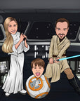 star wars cartoon art with sword and ball