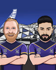 NRL melbourne storms, purple jersey at aami park