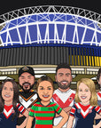 workplace NRL artwork in front of accor stadium