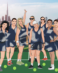 ladies playing tennis