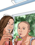 friends having a drink together