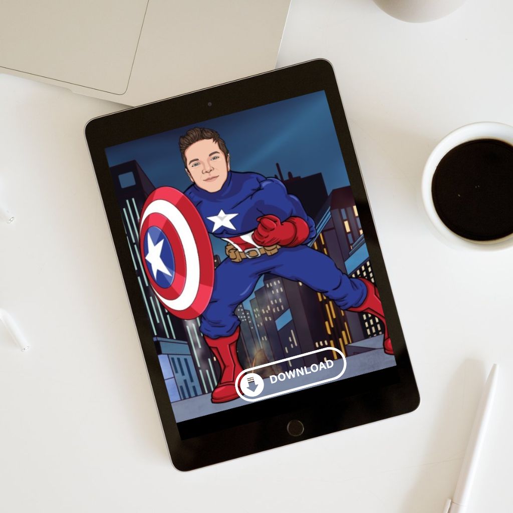 Super Heroify Digital File – I am Cartoonified
