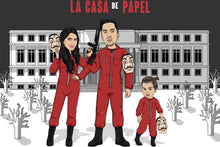 Load image into Gallery viewer, I am Cartoonified | Money Heist - Canvas | Personalised Canvas Artwork
