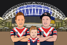 Load image into Gallery viewer, I am Cartoonified | Rugby League Theme - Canvas | Personalised Canvas Artworks
