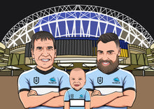 Load image into Gallery viewer, I am Cartoonified | Rugby League Theme - Canvas | Personalised Canvas Artworks
