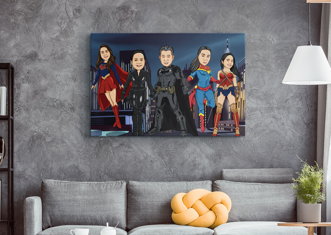 I am  Cartoonified | Super Heroify - Canvas | Personalised Canvas Artworks