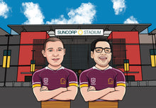 Load image into Gallery viewer, I am Cartoonified | Rugby League Theme - Canvas | Personalised Canvas Artworks
