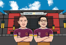 Load image into Gallery viewer, I am Cartoonified | Rugby League Theme - Canvas | Personalised Canvas Artworks
