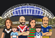 Load image into Gallery viewer, I am Cartoonified | Rugby League Theme - Canvas | Personalised Canvas Artworks
