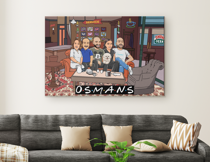 I am Cartoonified | Friends Theme - Canvas | Personalised Canvas Artworks