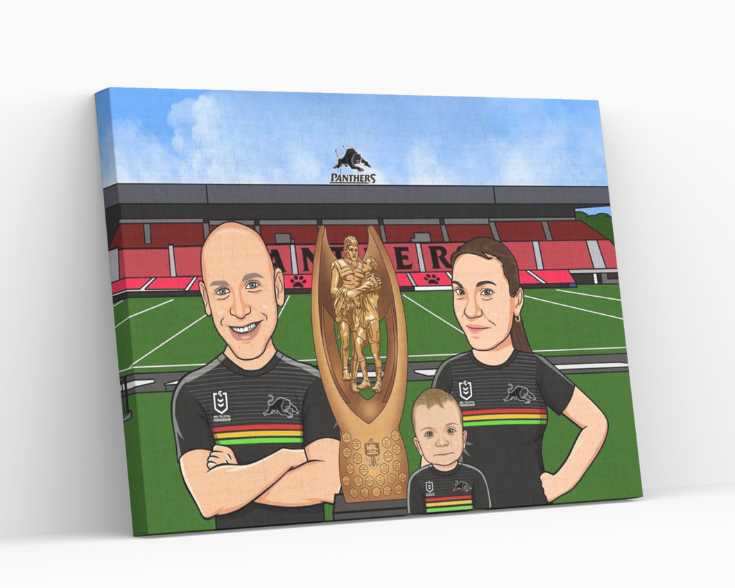 I'm Cartoonified | NRL CARTOON PREMIERSHIP - CANVAS🏆 | Personalised Canvas Artworks