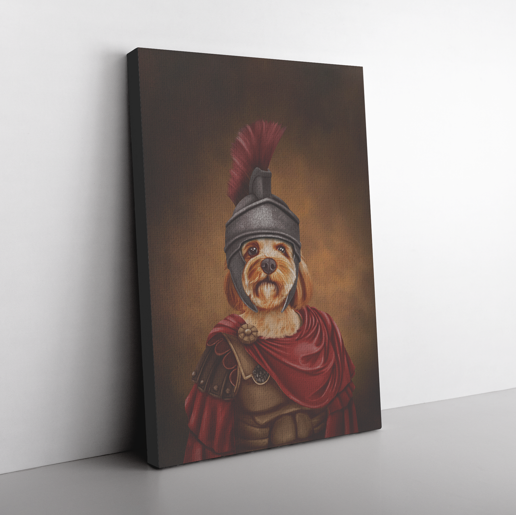 I am Cartoonified, The Roman Regal Pet, Dog in Armour 