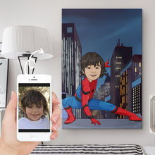 Load image into Gallery viewer, I am Cartoonified | Child Cartoon Canvas, Super Heroify
