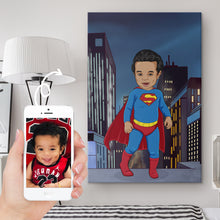 Load image into Gallery viewer, I am Cartoonified | Child Cartoon Canvas, Super Heroify
