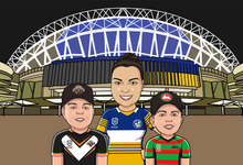 Load image into Gallery viewer, I am Cartoonified | Rugby League Theme - Canvas | Personalised Canvas Artworks

