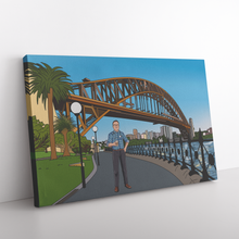 Load image into Gallery viewer, I am Cartoonified, Sydney Harbour Bridge, Cartoon Canvas
