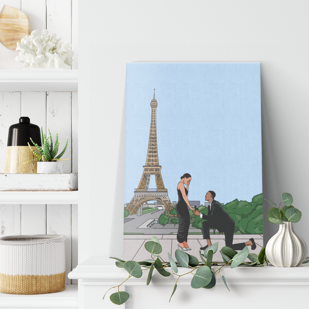 I am Cartoonified, Eiffel tower proposal re creation into cartoon 