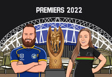 Load image into Gallery viewer, I am Cartoonified, Premiership Canvas, NRL, finals, winners of premiership
