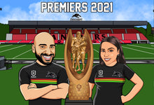Load image into Gallery viewer, I am Cartoonified, Premiership Canvas, NRL, finals, winners of premiership
