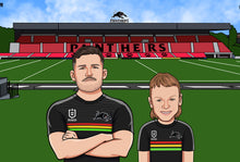 Load image into Gallery viewer, I am Cartoonified | Rugby League Theme - Canvas | Personalised Canvas Artworks
