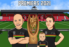 Load image into Gallery viewer, I am Cartoonified, Premiership Canvas, NRL, finals, winners of premiership
