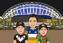 Load image into Gallery viewer, I&#39;m Cartoonified | NRL Digital File | Personalised Canvas Artworks
